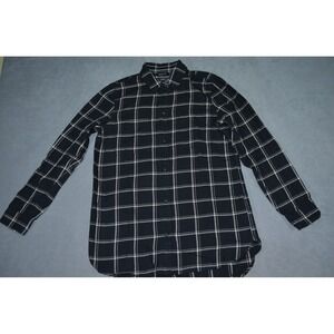 Madewell Classic Ex-Boyfriend Shirt in Windowpane Black Plaid Women's XS